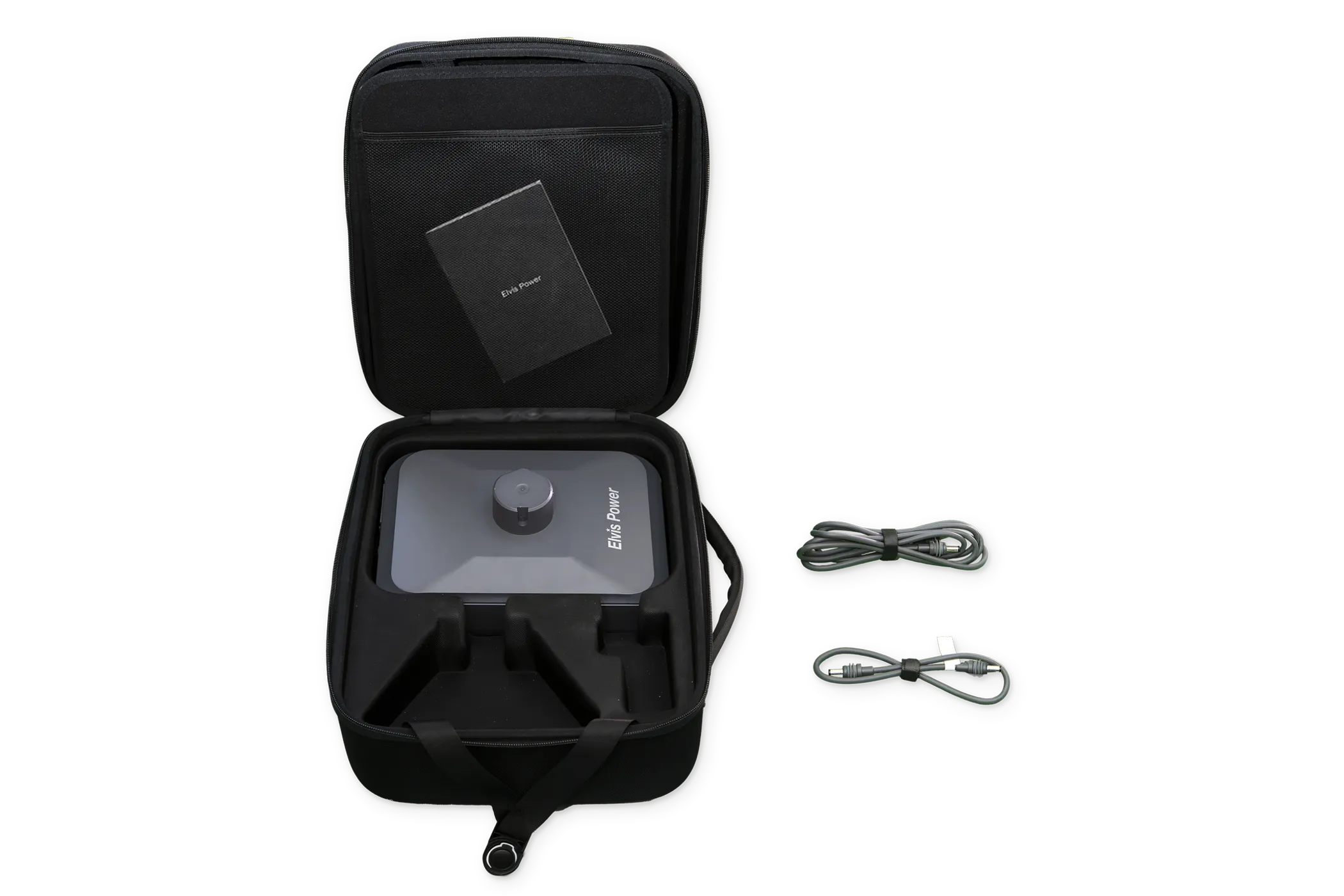 case with battery and cables