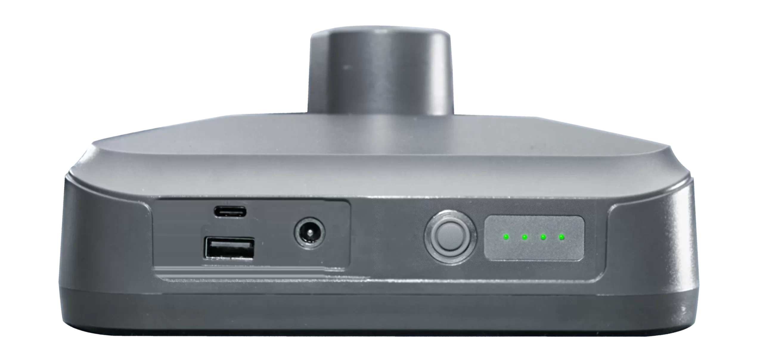 Front view of the StarGrid battery showing USB-C, USB-A and 12V ports.